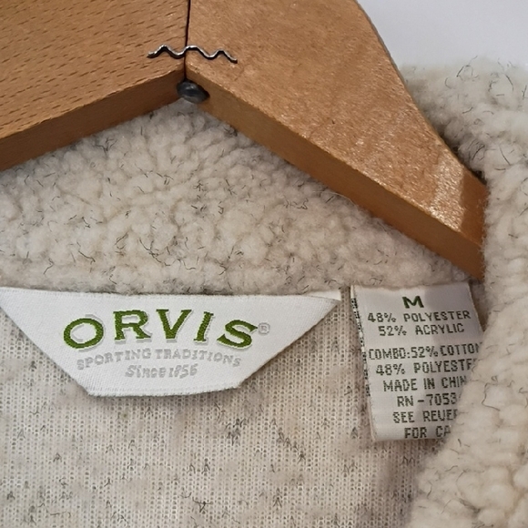 Orvis Tan Teddy Jacket Women’s Medium Needlepoint Embroidery Button Up - Picture 2 of 12